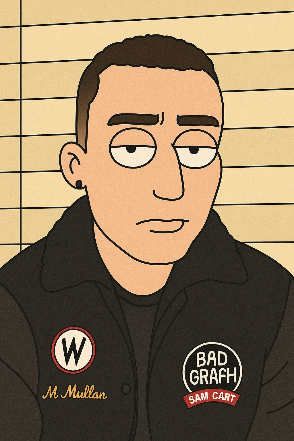 Illustrated portrait of Berk Dönmez
